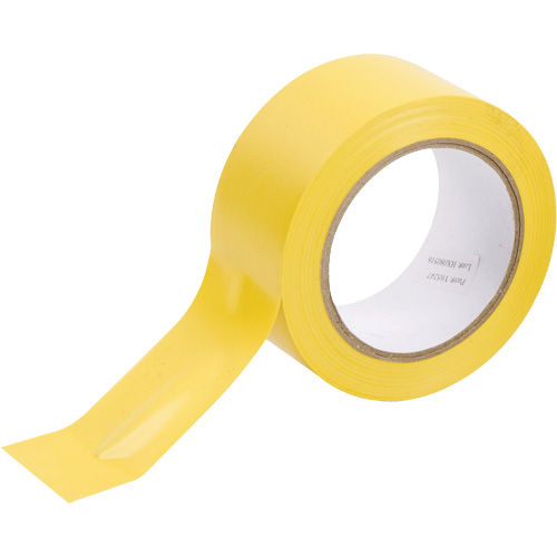 Floor Marking Tape, 2" x 108', Vinyl, Yellow