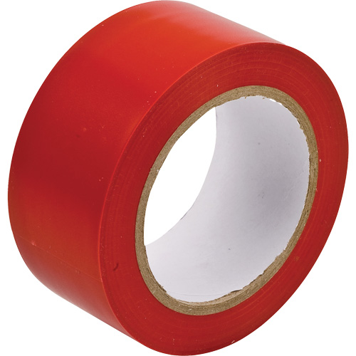 Floor Marking Tape, 2" x 108', Vinyl, Red