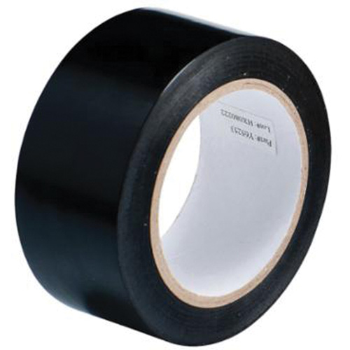 Floor Marking Tape, 2" x 108', Vinyl, Black