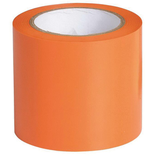 Floor Marking Tape, 4" x 108', Vinyl, Orange
