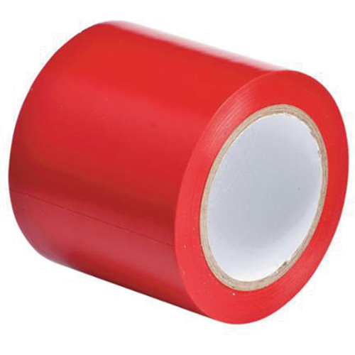 Floor Marking Tape, 4" x 108', Vinyl, Red