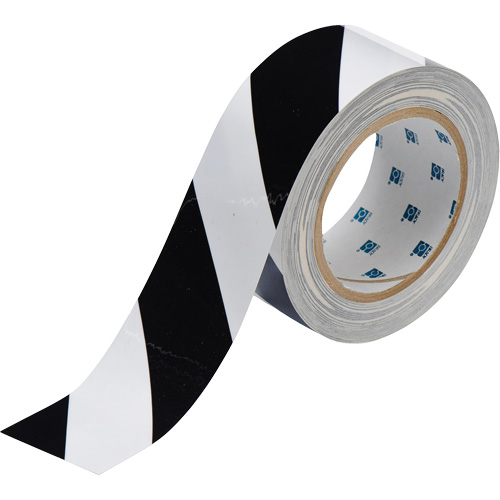 ToughStripe® Floor Marking Tape, 2" x 100', Polyester, Black and White