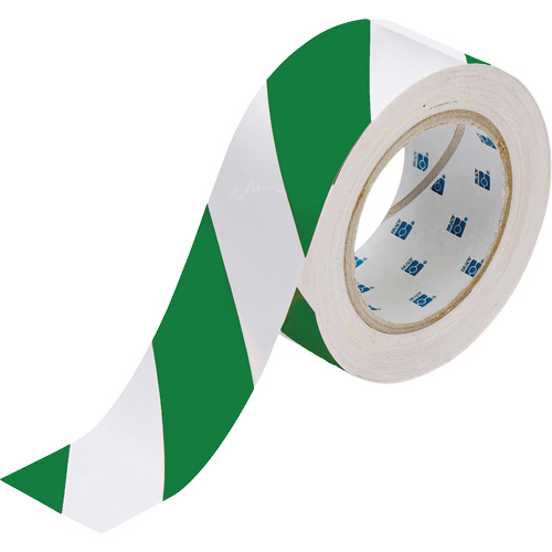 ToughStripe® Floor Marking Tape, 2" x 100', Polyester, Green and White