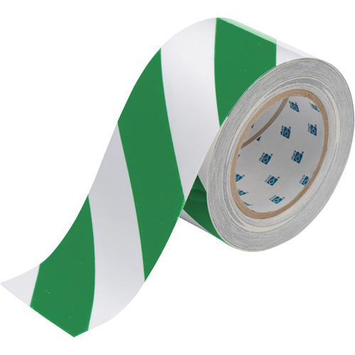ToughStripe® Floor Marking Tape, 3" x 100', Polyester, Green and White