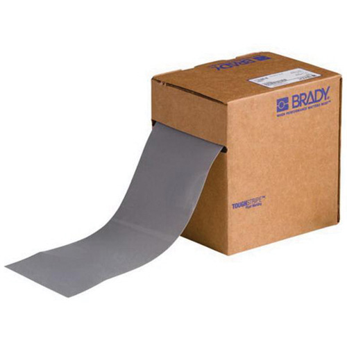ToughStripe® Floor Marking Tape, 4" x 100', Polyester, Grey