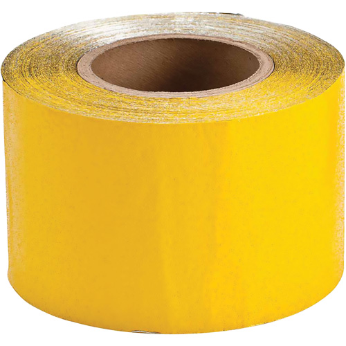 Temporary Pavement Marking Tape, 4" x 150', Vinyl, Yellow