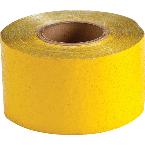 Permanent Pavement Marking Tape, 4" x 150', Retro Reflective, Yellow