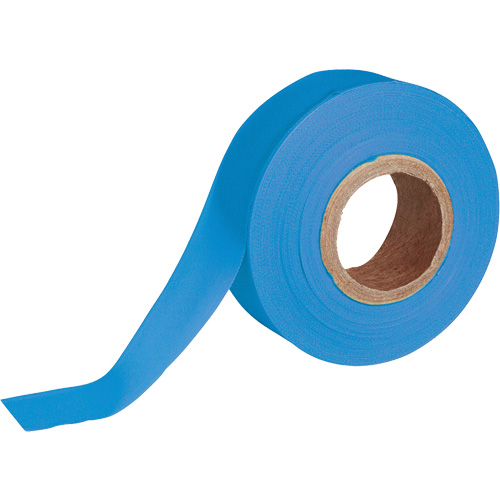 Flagging Tape, 1.188" W x 150' L, Fluorescent Blue