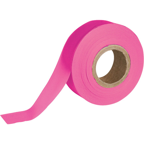 Flagging Tape, 1.188" W x 150' L, Fluorescent Pink