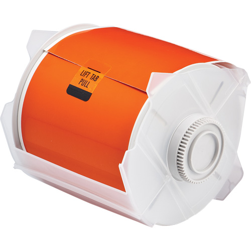 Printer Tape, Polyester, Orange, 4" Width
