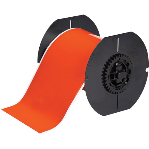Label Printer Tape, Retro Reflective, Orange, 4" Width