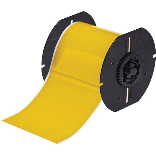 Label Printer Tape, Retro Reflective, Yellow, 4" Width