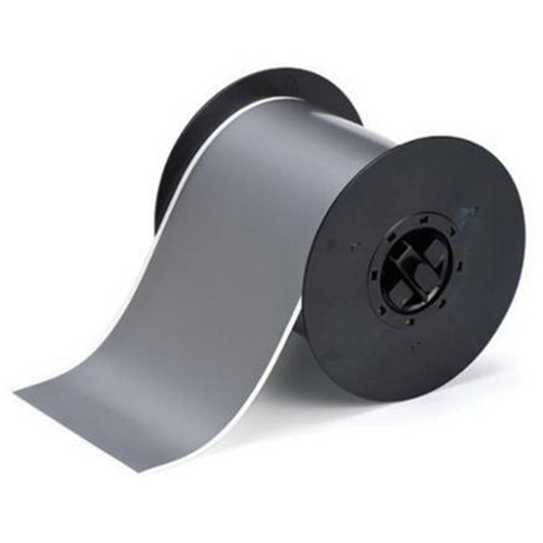 Printer Tape, Vinyl, Grey, 4" Width