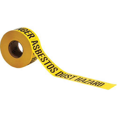 Barricade Tape, English, 3" W x 1000' L, 3 mils, Black on Yellow