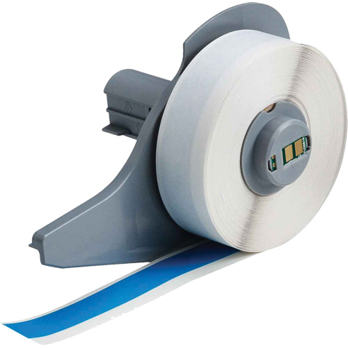 Indoor-Outdoor Label Printer Tape, Vinyl, Blue, 0.5" Width
