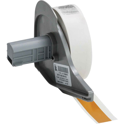 Indoor-Outdoor Label Printer Tape, Vinyl, Ochre, 0.5" Width