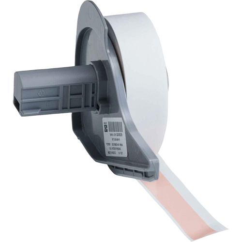 Indoor-Outdoor Label Printer Tape, Vinyl, Pink, 0.5" Width