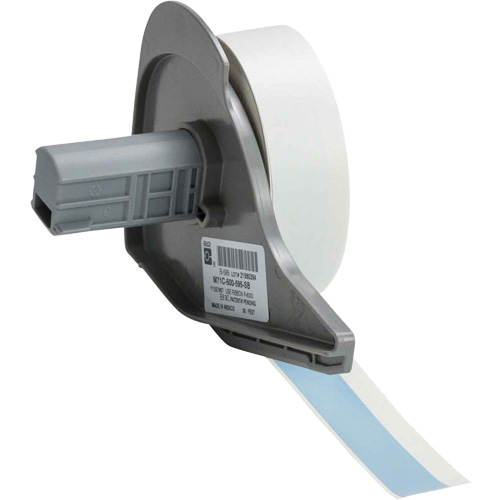 Indoor-Outdoor Label Printer Tape, Vinyl, Blue, 0.5" Width