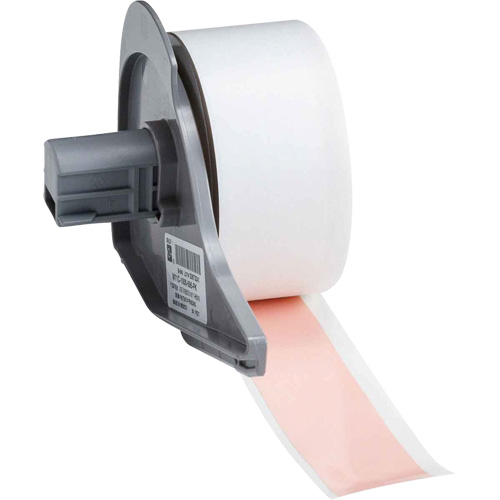 Indoor-Outdoor Label Printer Tape, Vinyl, Pink, 1" Width