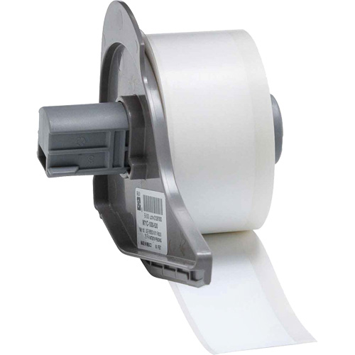 Tamper Resistant Label Printer Tape, Vinyl, White, 1" Width