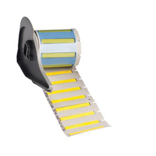 PermaSleeve® Heat Shrink Wire & Cable Labels, Polyolefin, 1.75" L x 0.235" H, Yellow