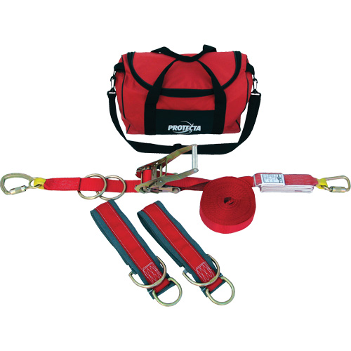 PRO-Line™ Temporary Horizontal Lifeline System, 60', Web, Swivel
