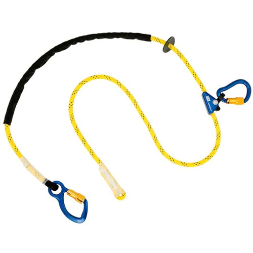 Pole Climber's Adjustable Rope Lanyard, 1 Legs, 8', CSA Class A, Nylon