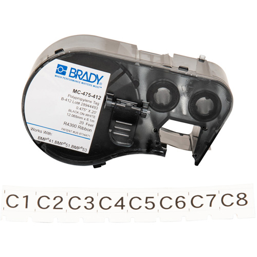 Wire Marking Tag Label Maker Cartridge, Black