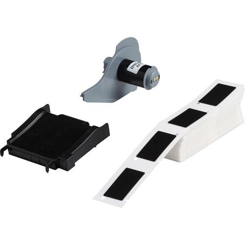 Raised Panel Labels, Polyester, 1" L x 2" H, Black
