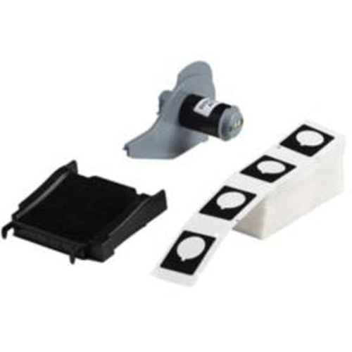 Raised Push-Button Panel Labels, Polyester, 1.2" L x 1.5" H, Black