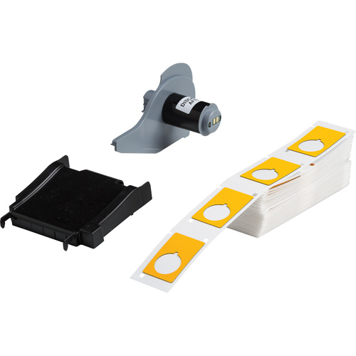 Raised Push-Button Panel Labels, Polyester, 1.2" L x 1.9" H, Yellow