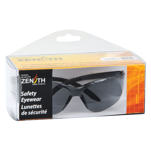 Z2400 Series Safety Glasses, Grey/Smoke Lens, Anti-Scratch, ANSI Z87+