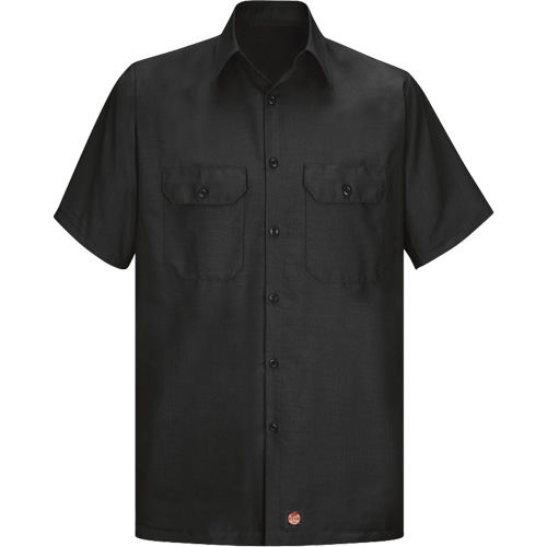 Short Sleeve Ripstop Shirt, Men's, 2X-Large (Tall), Black