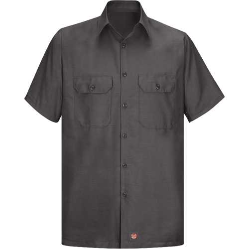 Short Sleeve Ripstop Shirt, Men's, X-Large (Tall), Charcoal