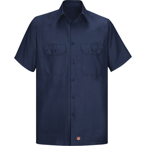 Men's Solid Rip Stop Shirt, Men's, Large, Navy Blue