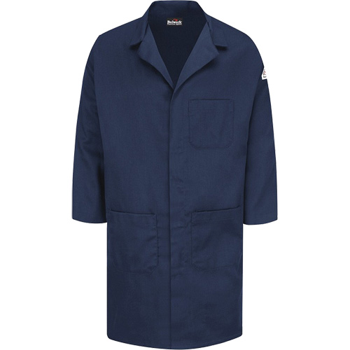 Excel FR® ComforTouch® Lab Coat, Cotton, Small, Navy Blue