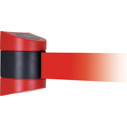 TensaBarrier® Wall Mounted Units, Plastic, Screw Mount, 15', Red Tape