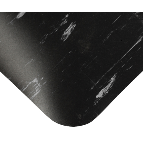 Tile-Top Select Anti-Microbial Mats No.494, Smooth, 2' x 3' x 1/2", Black/White, PVC