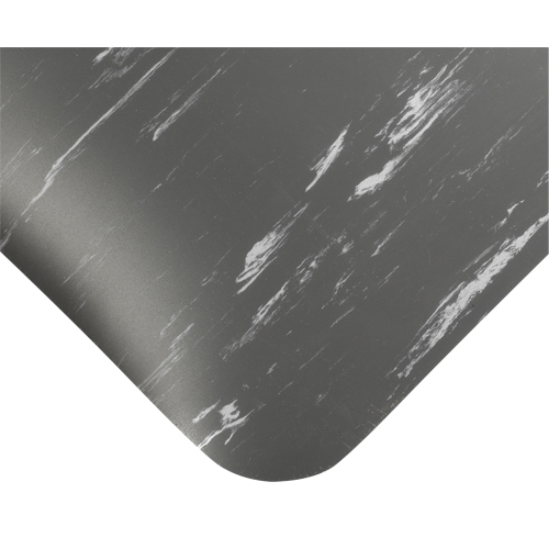 Tile-Top Select Anti-Microbial Mats No.494, Smooth, 4' x 20' x 1/2", Charcoal, PVC