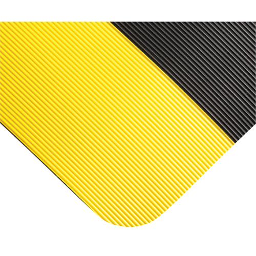 Double Duty Switchboard Mats No.720, Corrugated, 3' x 10' x 5/8", Black/Yellow, PVC