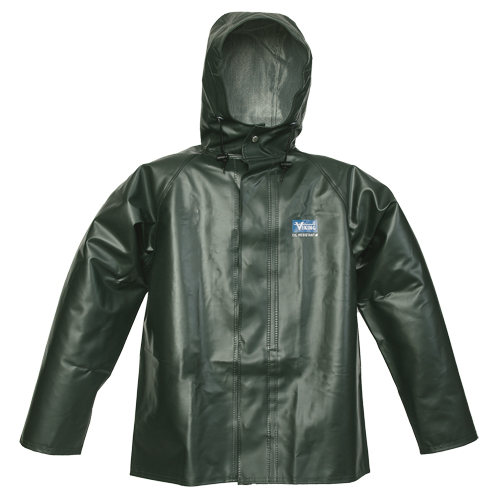 Journeyman Chemical Resistant Rain Jacket, X-Large, Green, Polyester/PVC