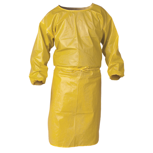 KleenGuard™ Chemical Spray Protective Smock, Polypropylene, Yellow, 34" W x 52" L