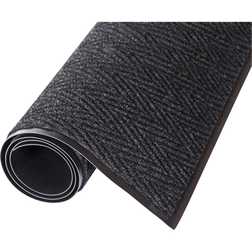 Chevron™ Matting, Wiper/Scraper, 6' x 6' x 5/16", Charcoal
