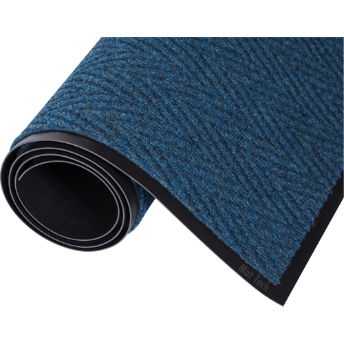 Chevron™ Matting, Wiper/Scraper, 4' x 10' x 5/16", Steel Blue