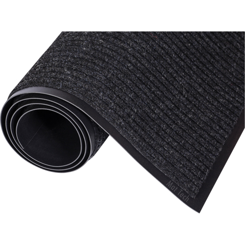 Needle-Rib™ Matting, Wiper/Scraper, 3' x 2' x 15/16", Charcoal