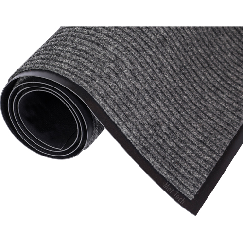 Needle-Rib™ Matting, Wiper/Scraper, 4' x 4' x 15/16", Grey