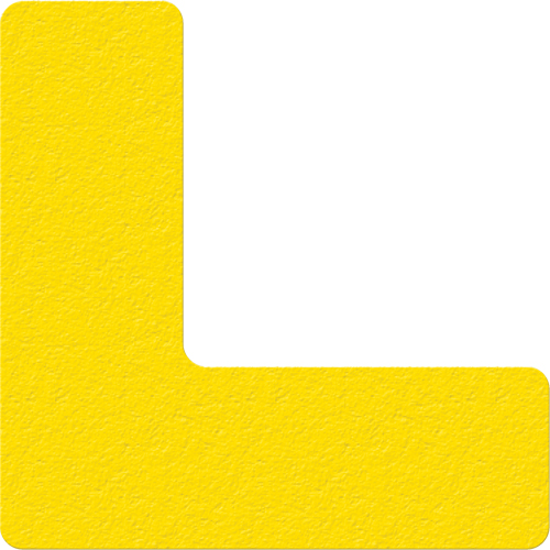 Lean 5S Manufacturing Markers, L, 6" L x 6" W, Yellow, Vinyl