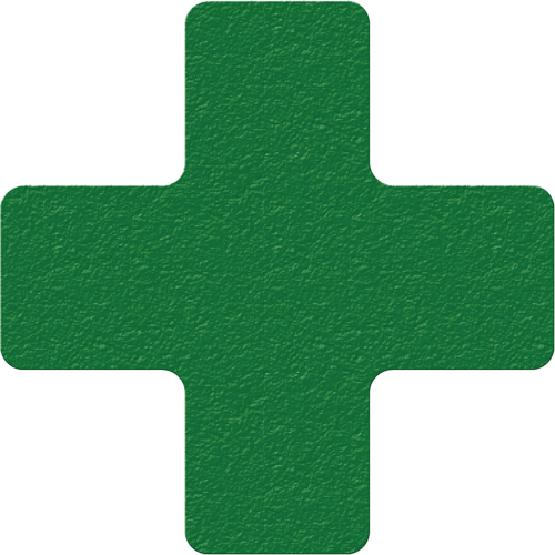 Lean 5S Manufacturing Markers, Cross, 6" L x 6" W, Green, Vinyl