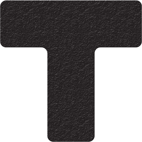 Lean 5S Manufacturing Markers, T, 6" L x 6" W, Black, Vinyl