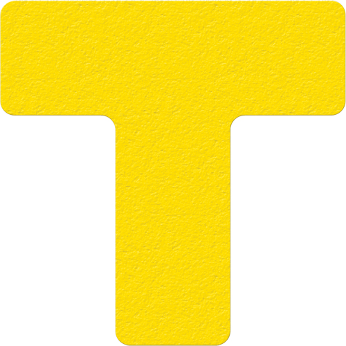 Lean 5S Manufacturing Markers, T, 6" L x 6" W, Yellow, Vinyl